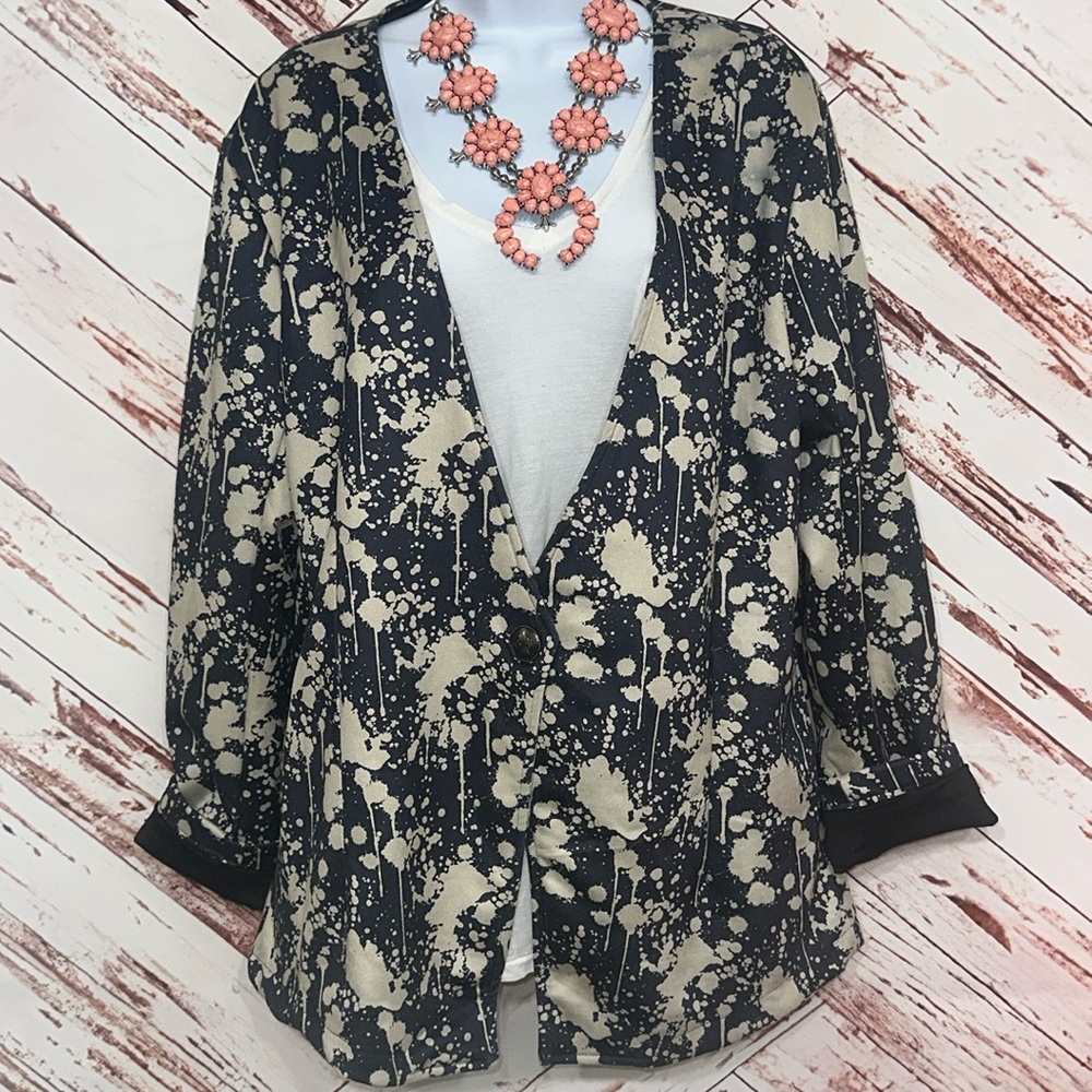 NWT Crazy Train abstract print jacket